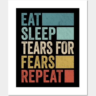 Funny Eat Sleep Tears Name Repeat Retro Vintage Posters and Art